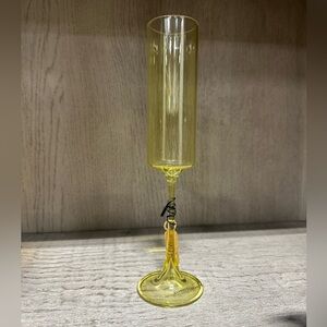 Anthropologie Morgan Glass Champagne Flute Yellow